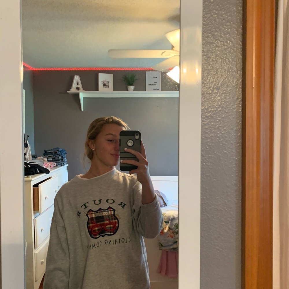 Grey Route 66 hoodie
